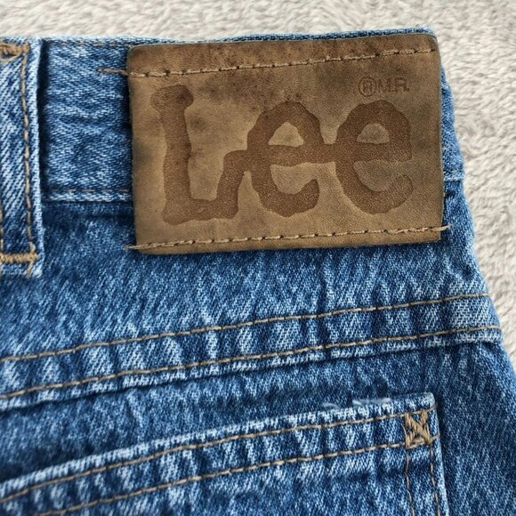 Vintage Lee Mens Jeans 34x32 Bue Denim Classic Straight Leg Casual Medium Wash - Picture 11 of 13